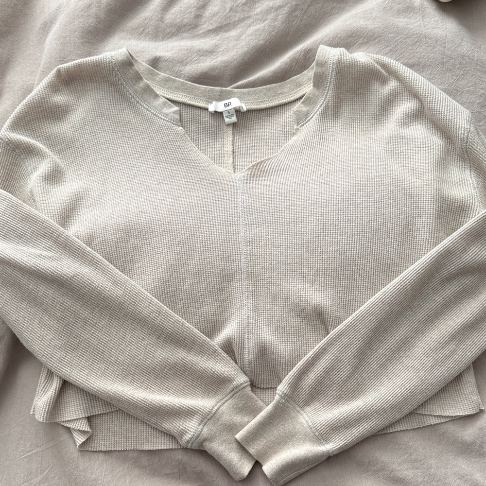 B.P Light Beige V-Neck Sweater